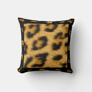 Leopard Fur African Border - Pillow