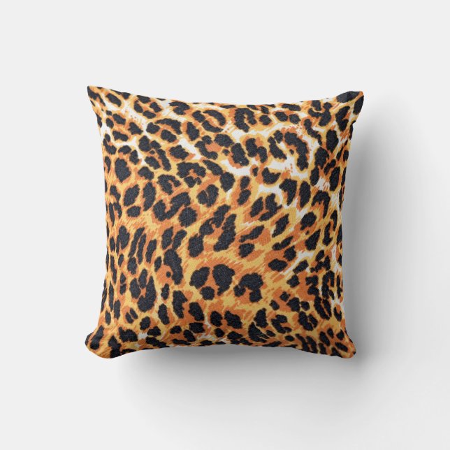 leopard fur as backgroundleopard,pattern,print,ski cushion (Front)