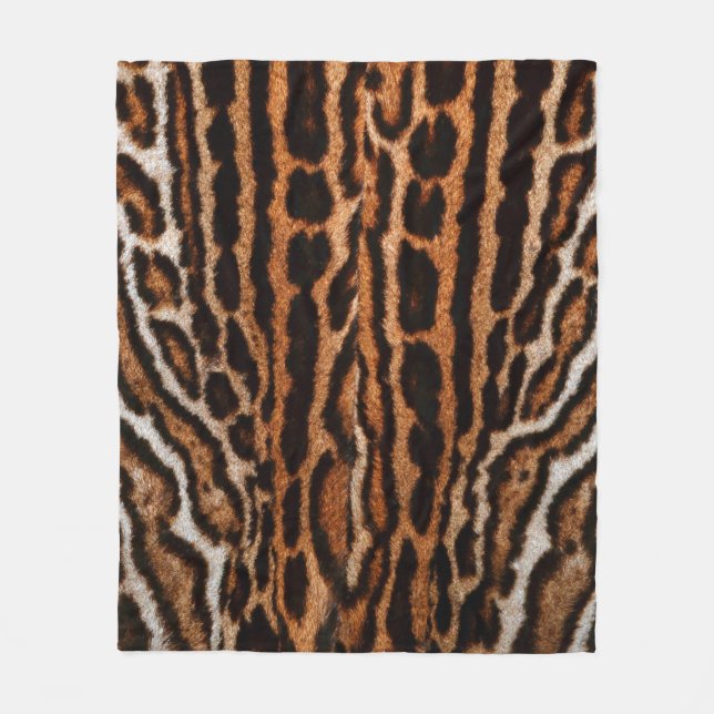 leopard fur background texture fleece blanket (Front)