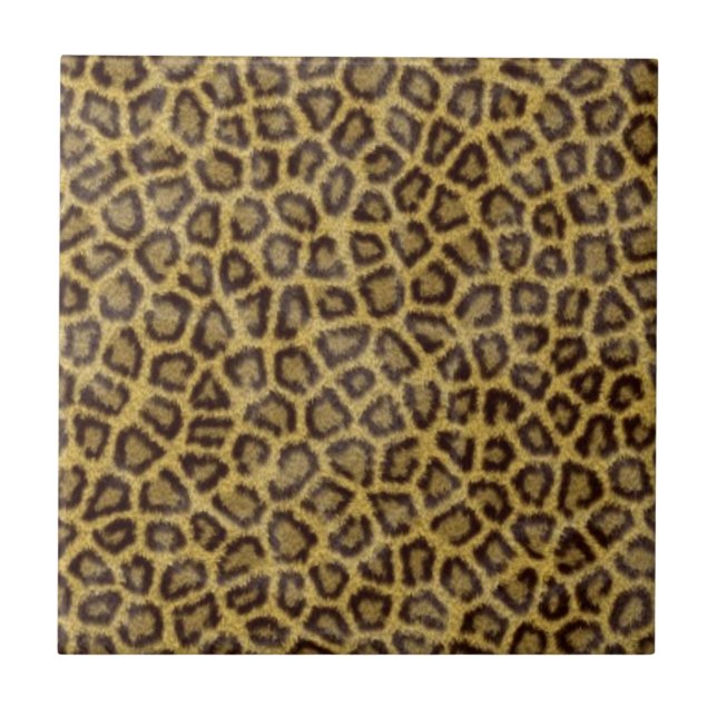Leopard Fur Ceramic Tile (Front)