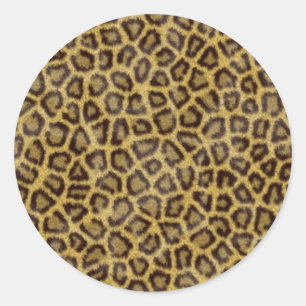 Leopard Fur Classic Round Sticker