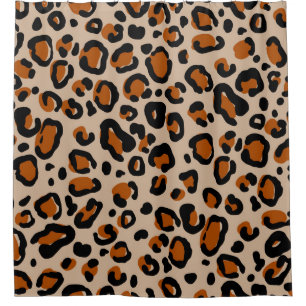 Leopard fur design, seamless pattern. shower curtain