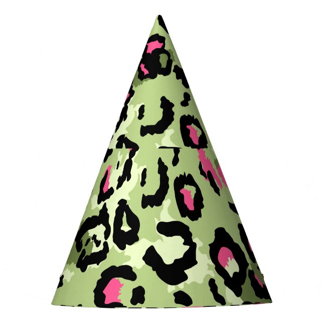 Leopard fur, fashionable seamless pattern. party hat (Front)
