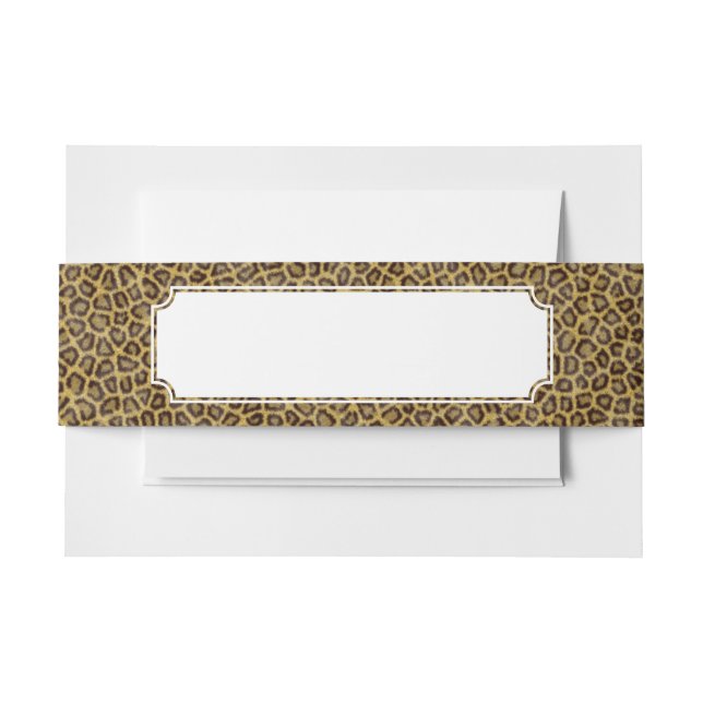 Leopard Fur Invitation Belly Band (Front Example)