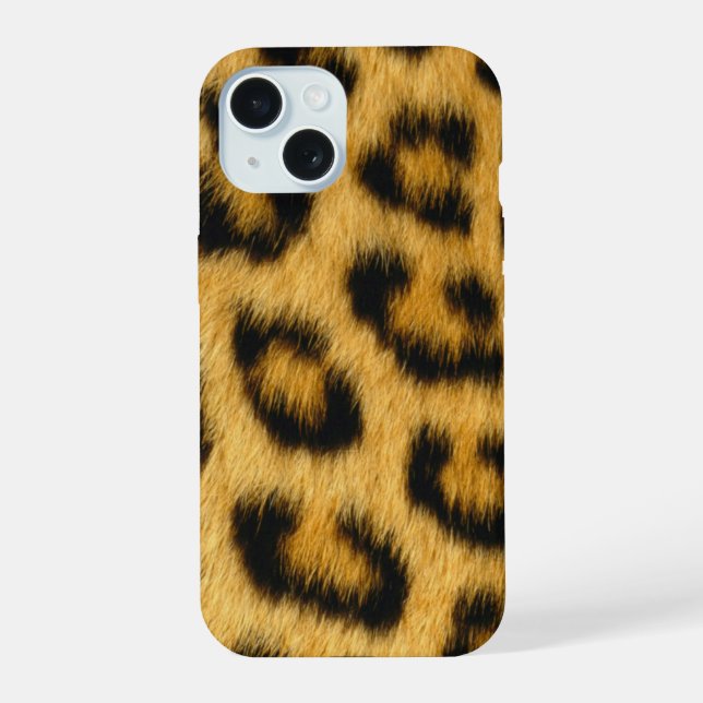 Leopard Fur iPhone 15 Case (Back)