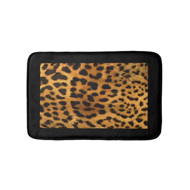 Leopard Fur Look Bath Mat (Front)