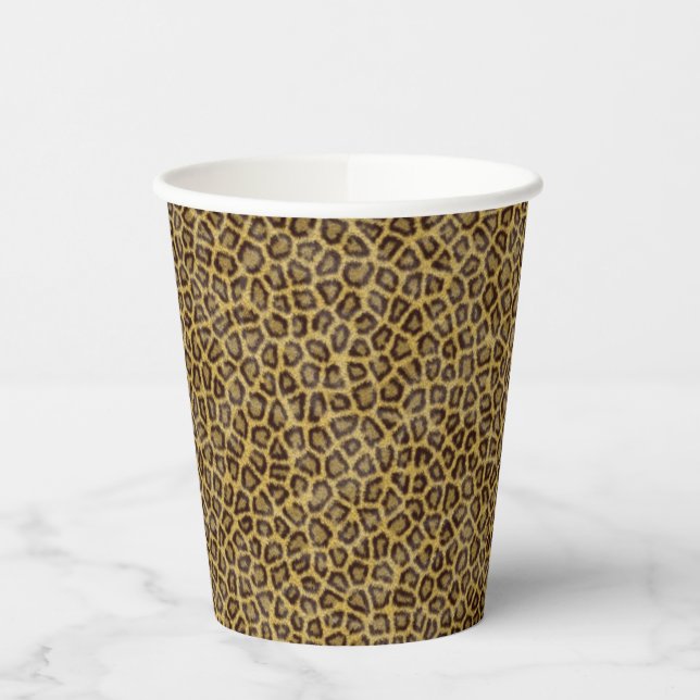Leopard Fur Paper Cups (Left)