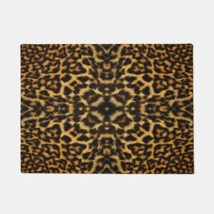 Leopard fur pattern doormat