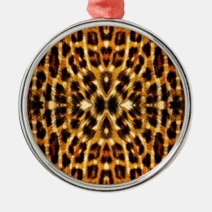Leopard Fur Pattern Metal Ornament