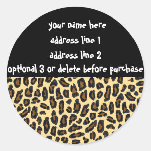 Leopard Fur Print Address Labels