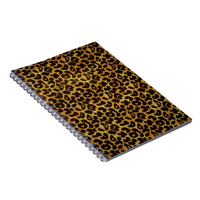 Leopard Fur Print Animal Pattern Notebook (Right Side)