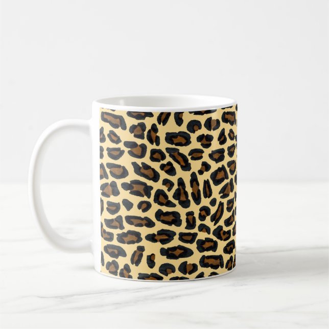 Leopard Fur Print Coffee Mug (Left)