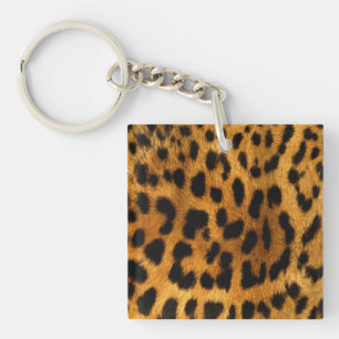 Leopard Fur Print Key Ring