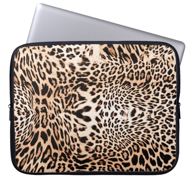 Leopard Fur Print  Laptop Sleeve (Front)