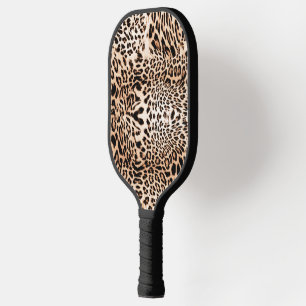 Leopard Fur Print Pickleball Paddle