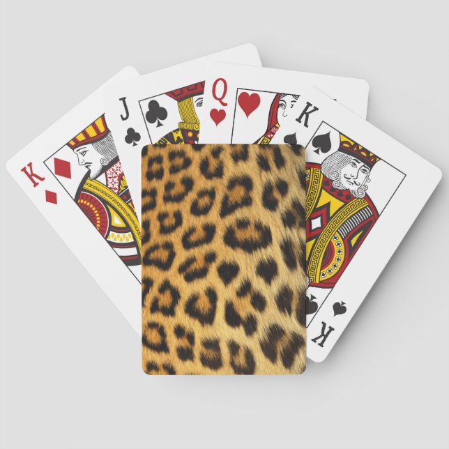 Leopard Fur Print Playing Cards (Back)