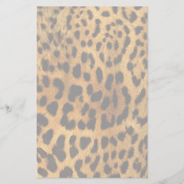 Leopard Fur Print Stationery (Front)