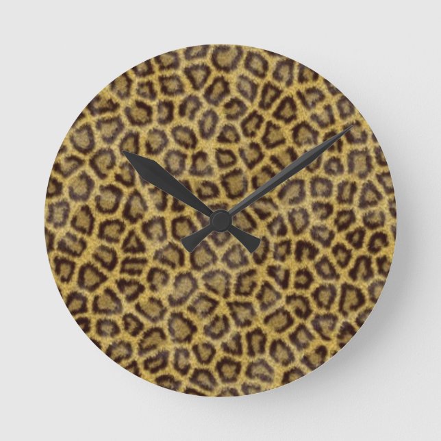 Leopard Fur Round Clock (Front)