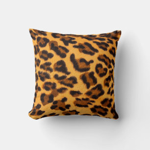 Leopard fur seamless pattern cushion