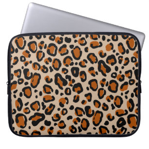 Leopard fur seamless pattern laptop sleeve