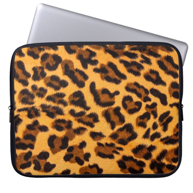 Leopard fur seamless pattern laptop sleeve (Front)