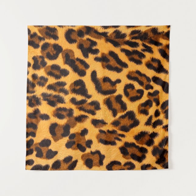 Leopard fur seamless pattern tapestry (Front)