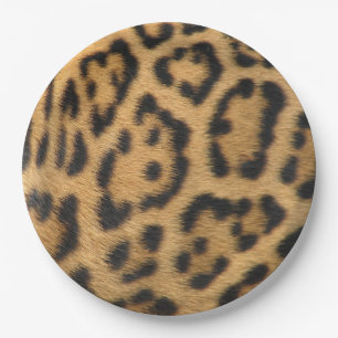 Leopard Fur Spots Pattern Paper Plate