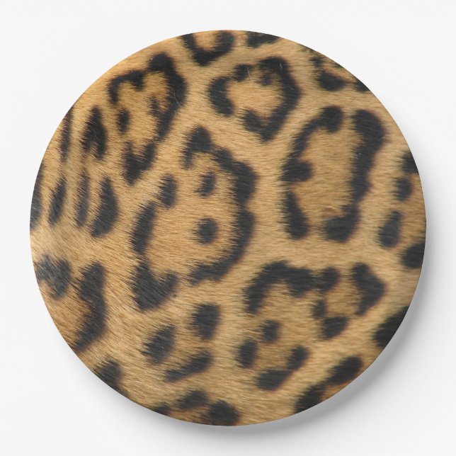 Leopard Fur Spots Pattern Paper Plate (Front)