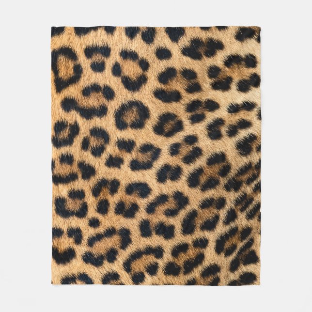 Leopard fur texture, natural pattern. fleece blanket (Front)