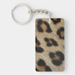 Leopard Fur Texture Pattern Key Ring