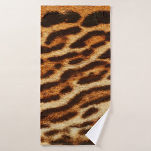 Leopard fur textures. Animal print Bath Towel