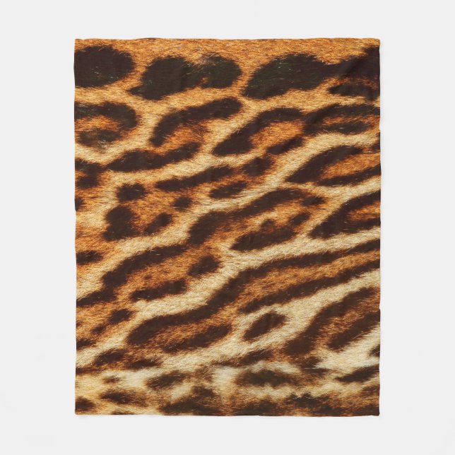 Leopard fur textures. Animal print Fleece Blanket (Front)