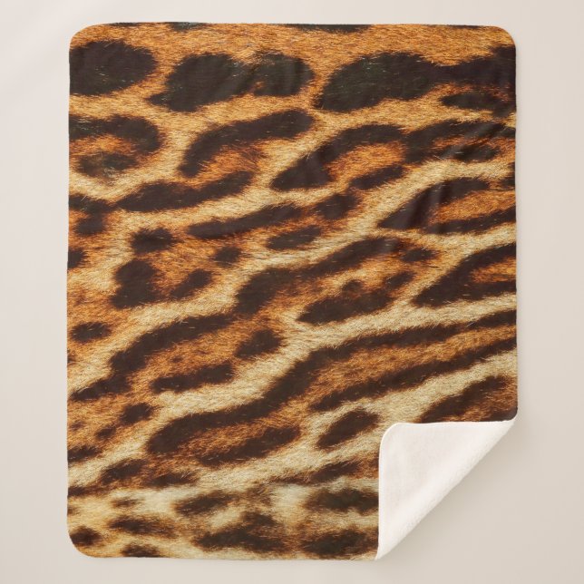 Leopard fur textures. Animal print Sherpa Blanket (Front)