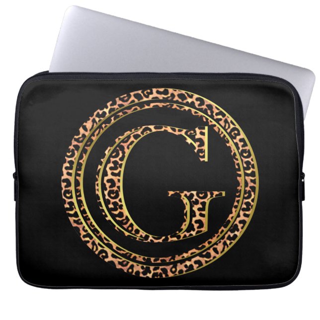 leopard G Laptop Sleeve (Front)