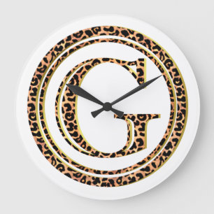 leopard G Large Clock
