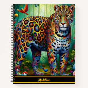 Leopard Gaze: Tropical Majesty in Motion Notebook