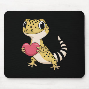 Leopard Gecko Animal Valentine Lovers Reptile Mouse Pad