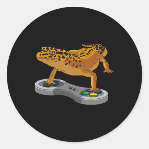 Leopard Gecko Bearded Dragon Gift Kids Cool Gamers Classic Round Sticker