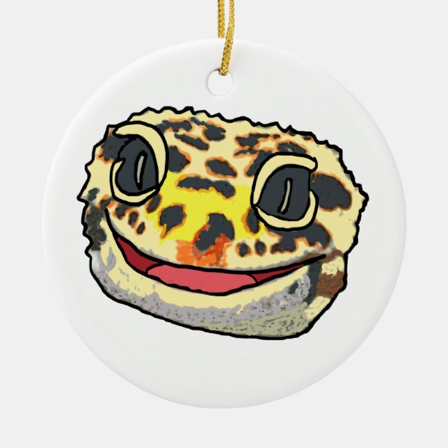 Leopard Gecko Ceramic Ornament (Front)