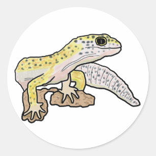 Leopard Gecko Classic Round Sticker
