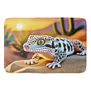 Leopard Gecko Desert Design Bath Mat