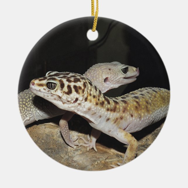 Leopard gecko design for all! ceramic ornament (Front)