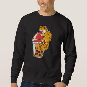 Leopard Gecko Drinking Boba Bubble Tea Sweatshirt