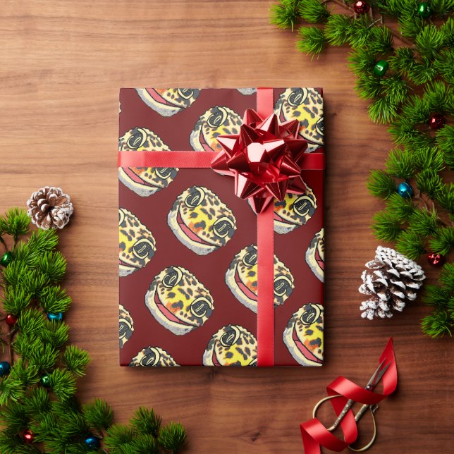 Leopard Gecko Face Wrapping Paper (Holiday Gift)