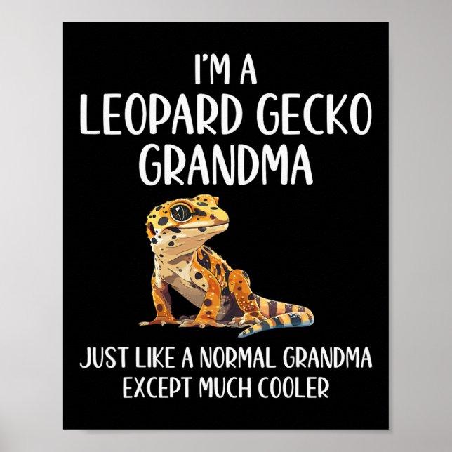 Leopard Gecko Grandma Definition Animals Lover Mot Poster (Front)