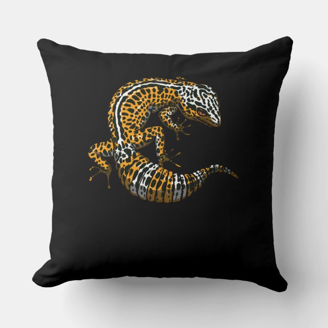 Leopard Gecko Lizard Reptile Cushion (Front)