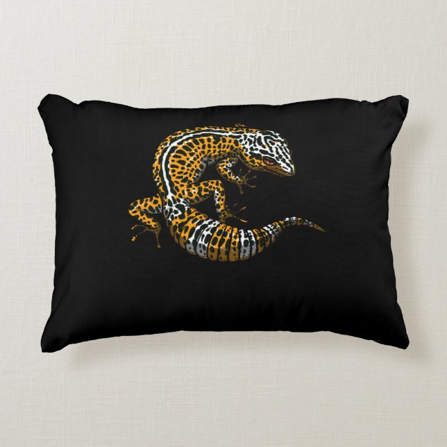 Leopard Gecko Lizard Reptile Decorative Cushion (Front)