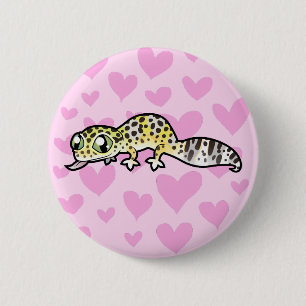 Leopard Gecko Love 6 Cm Round Badge
