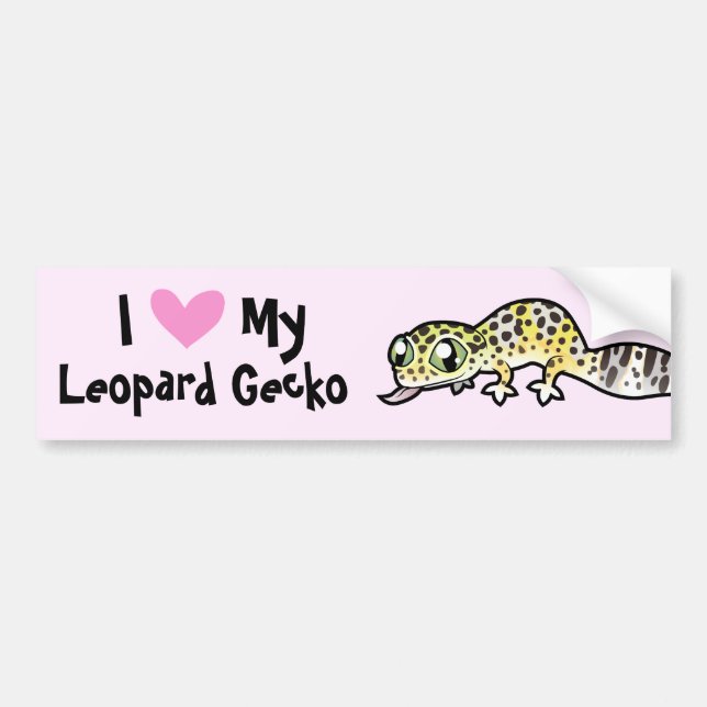 Leopard Gecko Love Bumper Sticker (Front)