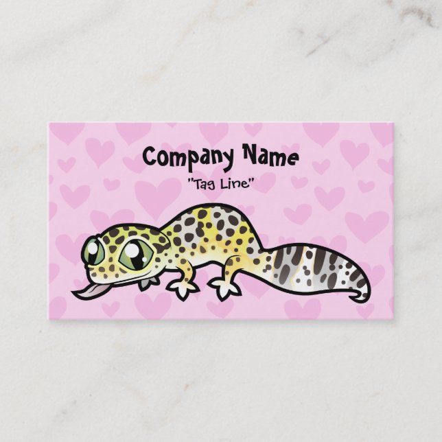 Leopard Gecko Love Business Card (Front)